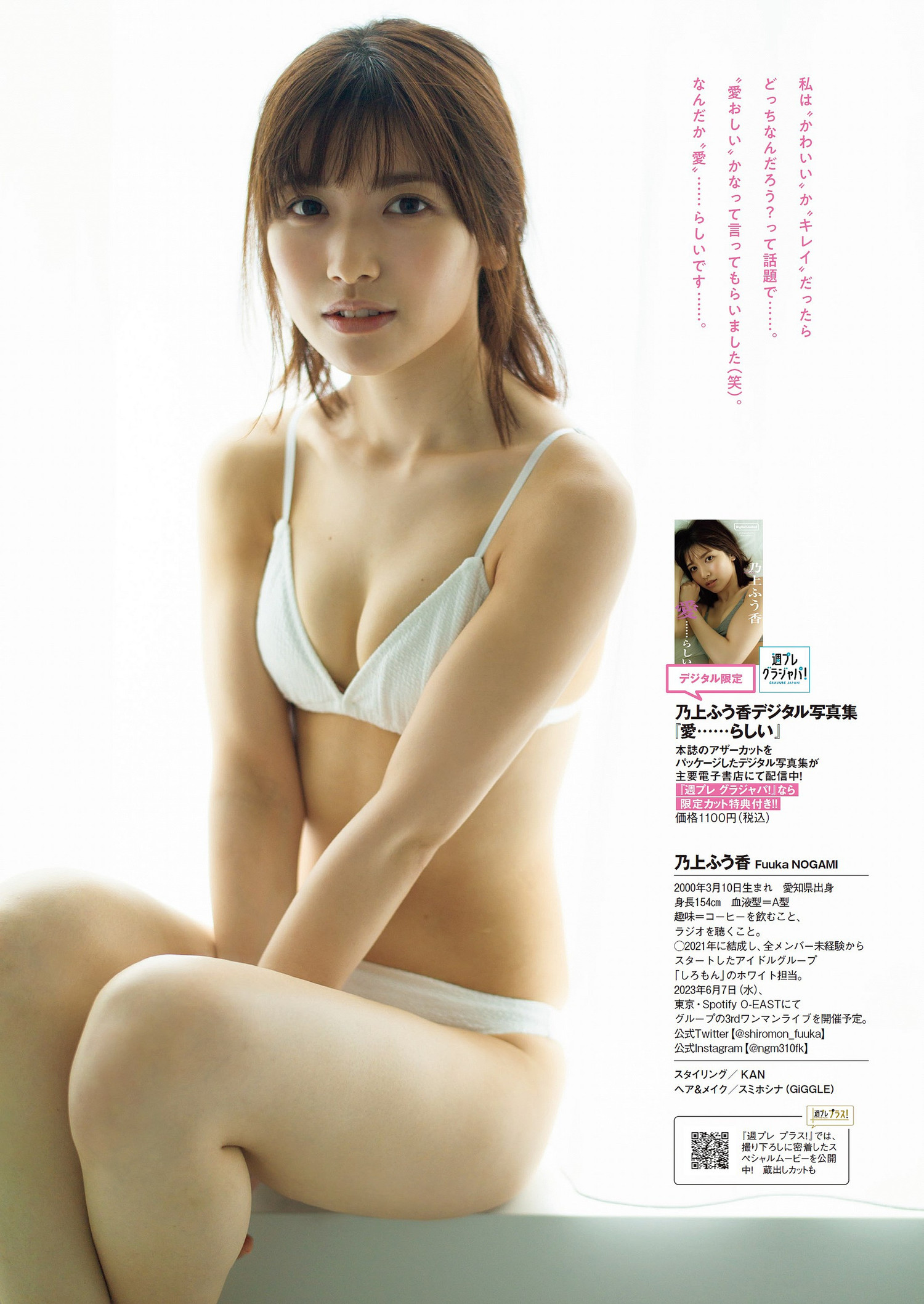 Fuka Nogami ä¹ä¸ãµãé¦, Weekly Playboy 2023 No.01 (å¨åãã¬ã¤ãã¼ã¤ 2023å¹´1å·) No.65fb7b